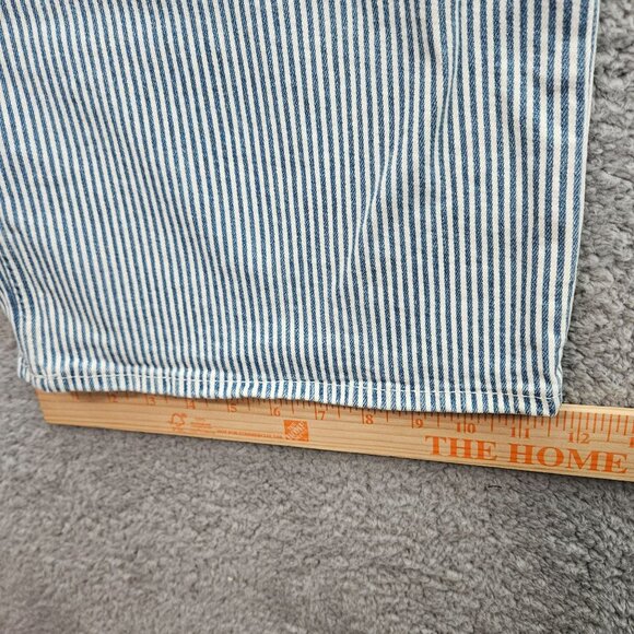 Free Assembly Womens Blue White Striped Wide-Leg Pants Size 20 cotton denim - Picture 5 of 9